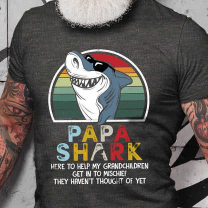 Grandpa Shark Mischief Funny Personalized Shirt