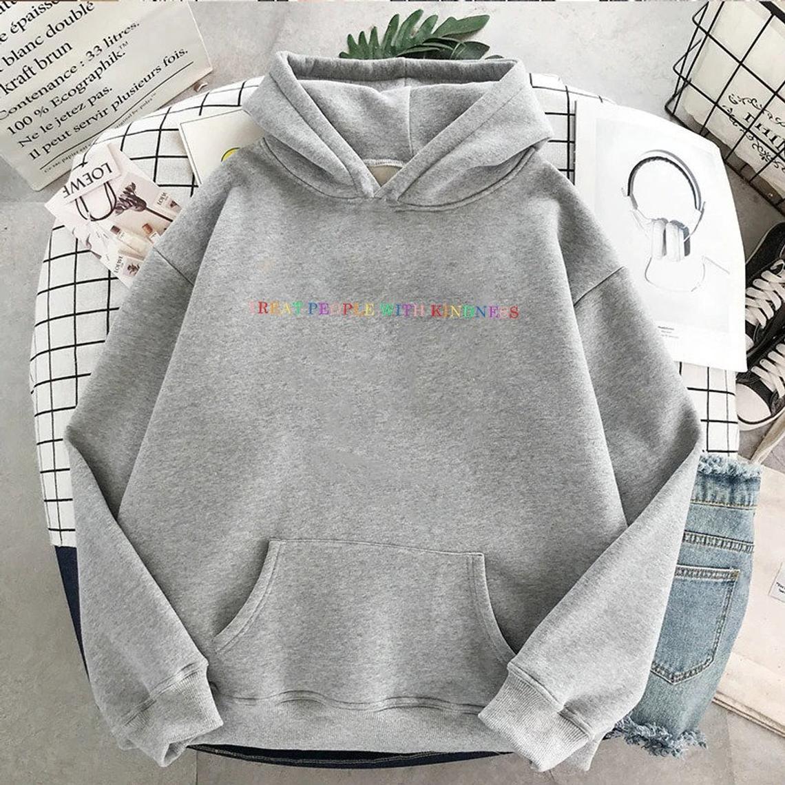 Blue Tpwk Hoodie Treat People With Kindness Rainbow Sweatshirt Hoodie