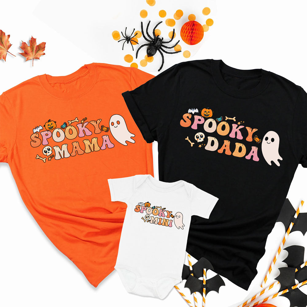 Halloween Family Spooky Mama Dada Mini V1 Funny Shirt