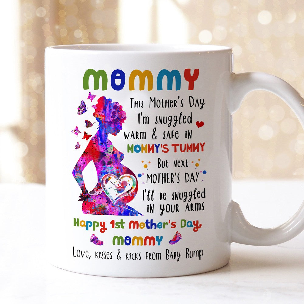 Personalized 1st Mother Day Gift for New Mom, I Know I'm Just a Little  Bump Mug
