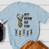 Happy Father&#39;s Day Best Buckin&#39; Dad Ever Personalized Shirt