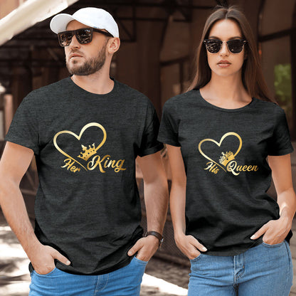 Her King And His Queen Shirt His And Her Matching Couples TShirt