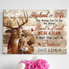 Hunting Lover Couple Deer And Doe We&#39;re A Team Personalized Canvas