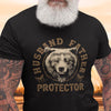 DadHusband Father Protector Brown Bear Shirt Gift For Dad