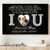 I Love You Forever And Always Couple Anniversary Personalized Canvas