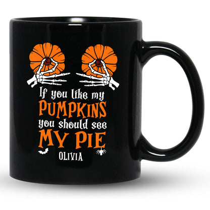 Don't Touch Skeleton Boob Girlfriend Halloween Personalized Mug