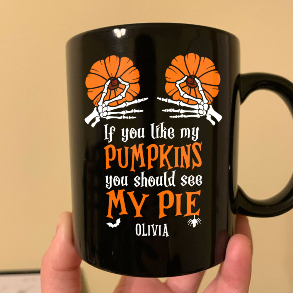 Don't Touch Skeleton Boob Girlfriend Halloween Personalized Mug