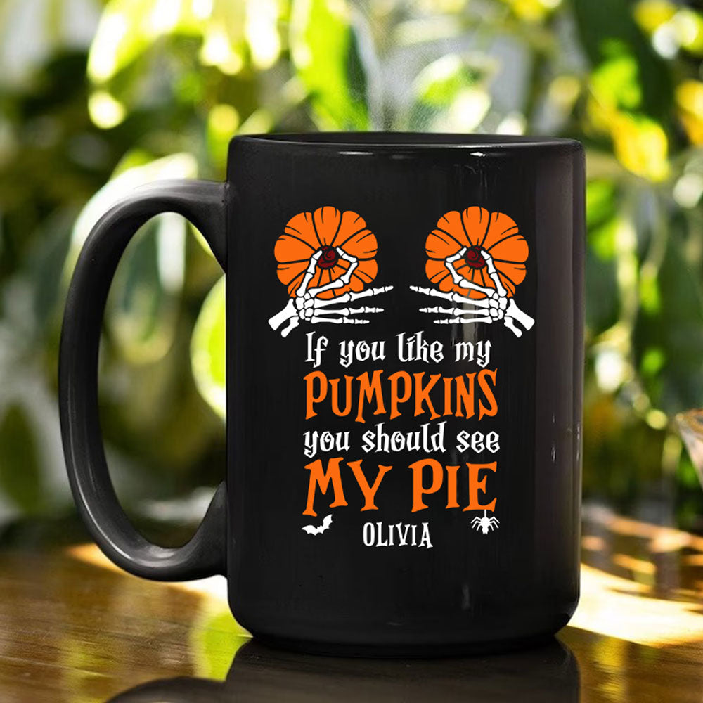 Don't Touch Skeleton Boob Girlfriend Halloween Personalized Mug