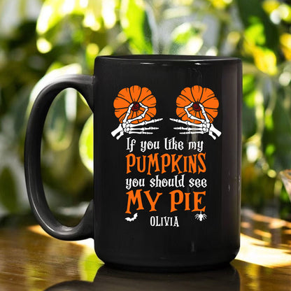 Don't Touch Skeleton Boob Girlfriend Halloween Personalized Mug