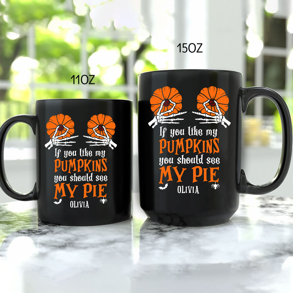 Don't Touch Skeleton Boob Girlfriend Halloween Personalized Mug