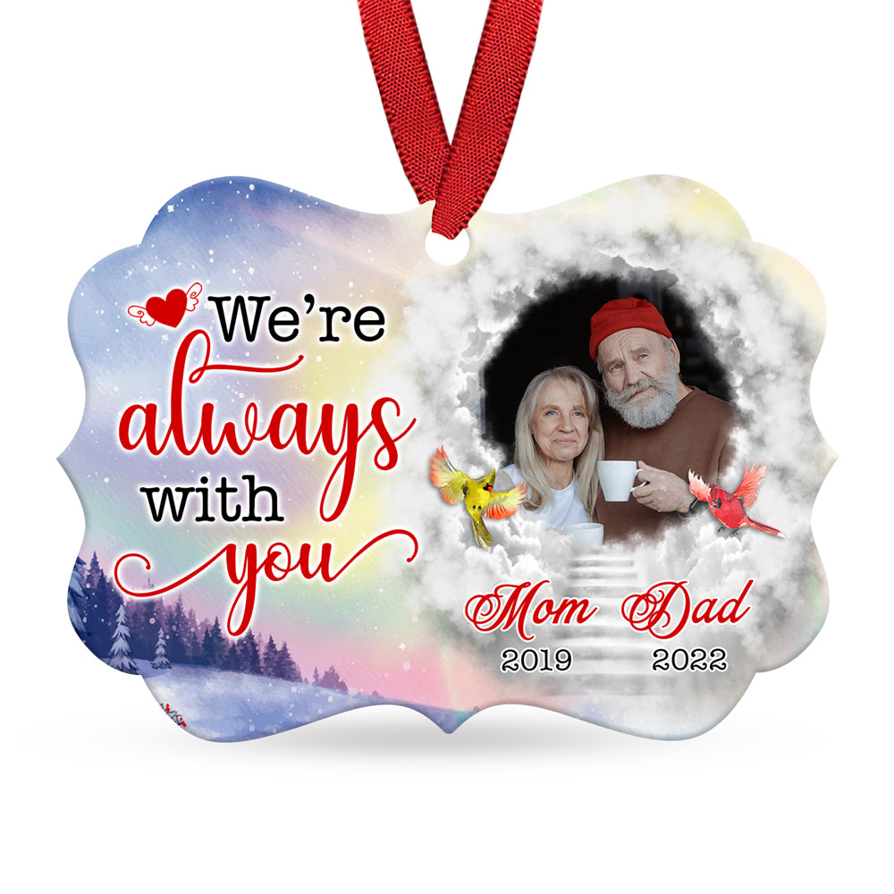 I Never Left You Loss Of Mom Dad Photo Personalized Memorial Ornament