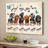 God Says You Are Bible Dachshund Canvas