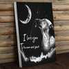 I Love You To The Moon And Back Dachshund Canvas