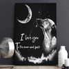 I Love You To The Moon And Back Dachshund Canvas