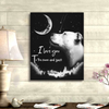 I Love You To The Moon And Back Pit Bull Canvas