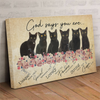 God Says You Are Bible Black Cat Canvas