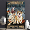 Happily Ever After Girl English Bulldog Canvas