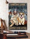 Happily Ever After Girl English Bulldog Canvas