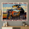 Choose Something Fun Motorcycle Dachshund Canvas