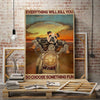 Choose Something Fun Motorcycle Bulldog Canvas