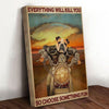 Choose Something Fun Motorcycle Bulldog Canvas