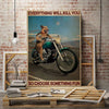 Choose Something Fun Motorcycle German Shepherd Canvas