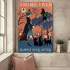 Happily Ever After Witch Girl Cat Canvas