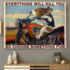 Choose Something Fun Motorcycle Beagle Canvas