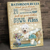 Bathroom Rules Retriever Canvas