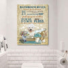 Bathroom Rules Retriever Canvas