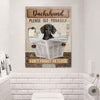 Please Sit Yourself Dachshund Canvas