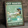 Get Naked Bathing German Shepherd Canvas