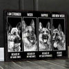 I Am Stronger Wiser German Shepherd Canvas