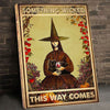 Something Wicked Witch Cat Canvas