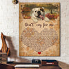 Don&#39;t Cry For Me Heart English Bulldog Memorial Canvas