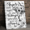 Sometimes Angel Have Paws Yorkshire Canvas