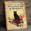 Freedom Books Flowers Moon Cat Canvas