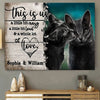 Personalized This Is Us Couple Black Cat Canvas