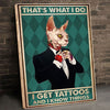 I Get Tattoos And I Know Things Sphynx Cat Canvas