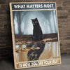 What Matters Is How You See Yourself Cat Canvas