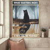 What Matters Is How You See Yourself Cat Canvas