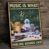 Music Is What Feeling Sounds Like Cat Canvas