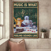 Music Is What Feeling Sounds Like Cat Canvas