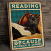 Reading Instead Of Killing Cat Canvas