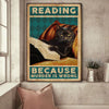 Reading Instead Of Killing Cat Canvas