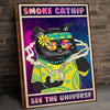 Catnip And Universe Hippie Cat Canvas