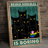 Being Normal Is Boring Rainbow Cat Canvas