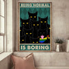 Being Normal Is Boring Rainbow Cat Canvas