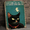 Choose Something Fun Mouse Cat Canvas