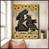 Personalized Sympathy Gift For Loss Of Dog Sunflower Golden Retriever Memorial Canvas